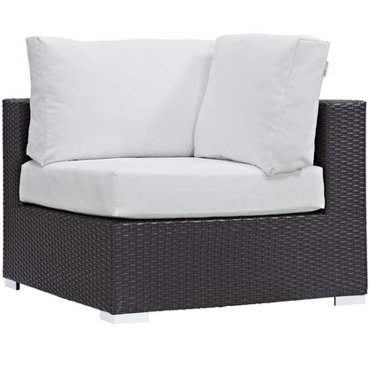 Patio Furniture Sets | Convene Outdoor Sectional Corner Chair | Durable Rattan & Aluminum Frame | All-Weather Cushions | Ideal for Patio, Backyard, Poolside | casafoyer.myshopify.com