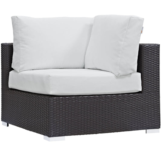 Patio Furniture Sets | Convene Outdoor Sectional Corner Chair | Durable Rattan & Aluminum Frame | All-Weather Cushions | Ideal for Patio, Backyard, Poolside | casafoyer.myshopify.com