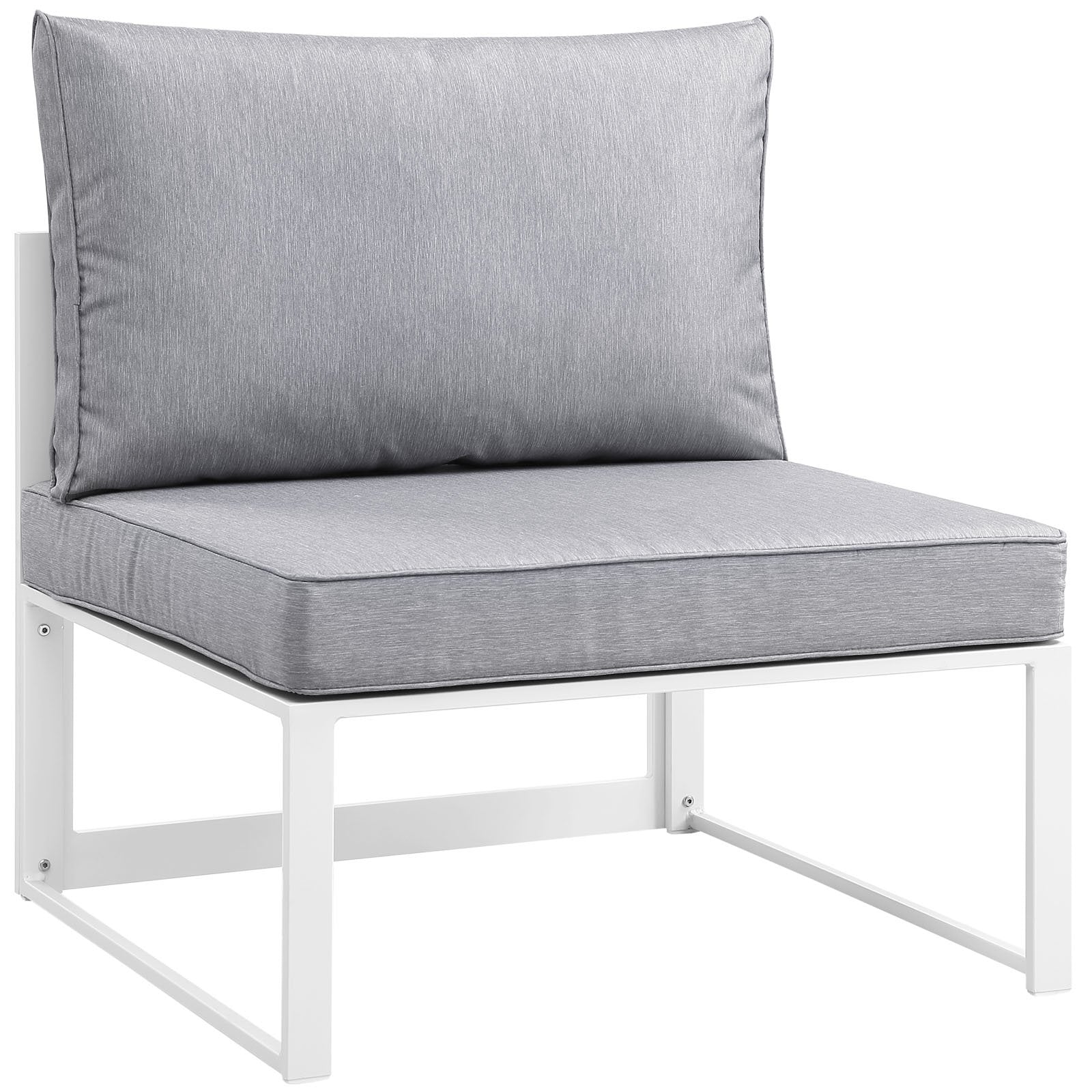 Patio Furniture Sets | Fortuna Outdoor Patio Collection | 9-Piece Sectional Sofa Set | Contemporary Luxury | Durable Aluminum Frame | All-Weather Cushions | White Gray | casafoyer.myshopify.com