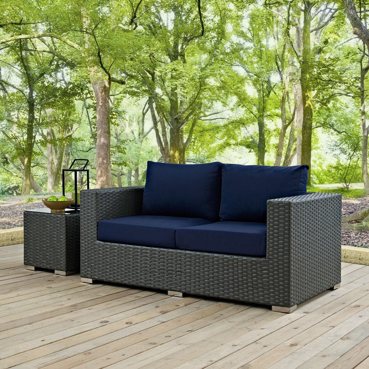 Patio Furniture Sets | Sojourn Outdoor Patio Loveseat | Sturdy & Versatile Seating | Sunbrella Fabric Cushions | UV Resistant | Powder-Coated Aluminum Frame | Ideal for Patio, Backyard, Poolside | casafoyer.myshopify.com