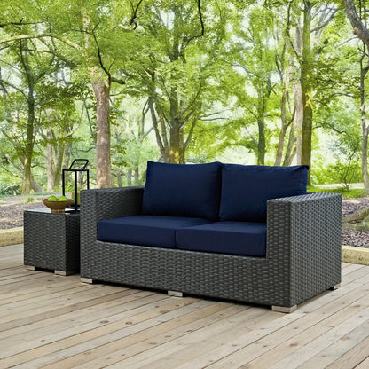 Patio Furniture Sets | Sojourn Outdoor Patio Loveseat | Sturdy & Versatile Seating | Sunbrella Fabric Cushions | UV Resistant | Powder-Coated Aluminum Frame | Ideal for Patio, Backyard, Poolside | casafoyer.myshopify.com