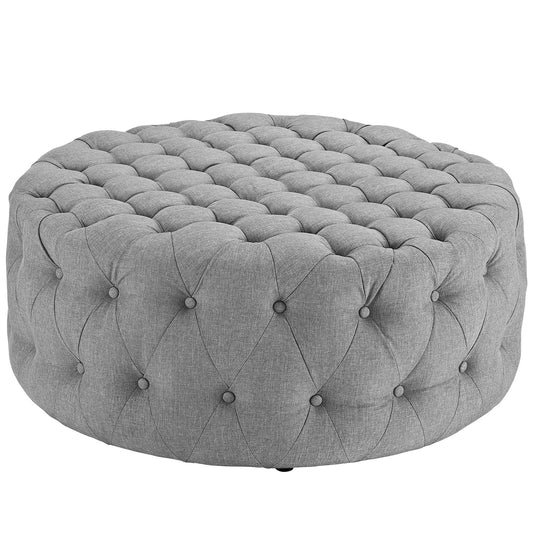 ottomans | CasaFoyer Amour Round Ottoman | Elegant Tufted Design | Plush Foam Padding | High-Quality Fabric Upholstery | Stylish & Functional | Set of 1 | casafoyer.myshopify.com