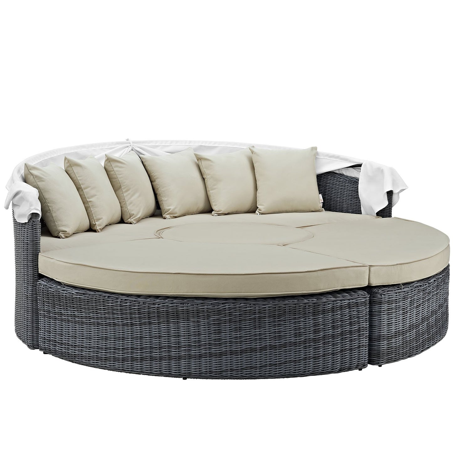 executive chairs | CasaFoyer Summon Outdoor Patio Sectional Daybed | Retractable Canopy | Antique Canvas Beige | casafoyer.myshopify.com