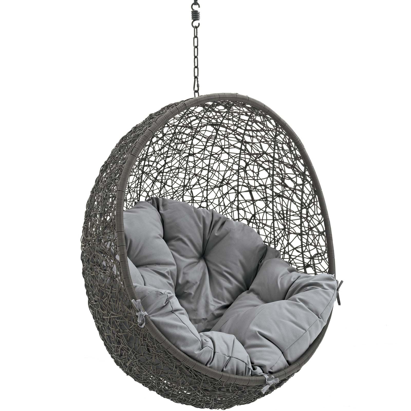 porch swings | Ergode Hide Outdoor Patio Swing Chair | Tranquil Island Escape | Synthetic Rattan Weave | All-Weather Cushion | Powder-Coated Steel Frame | Adjustable Chain | UV Resistant | Indoor/Outdoor Lounge Furniture | casafoyer.myshopify.com