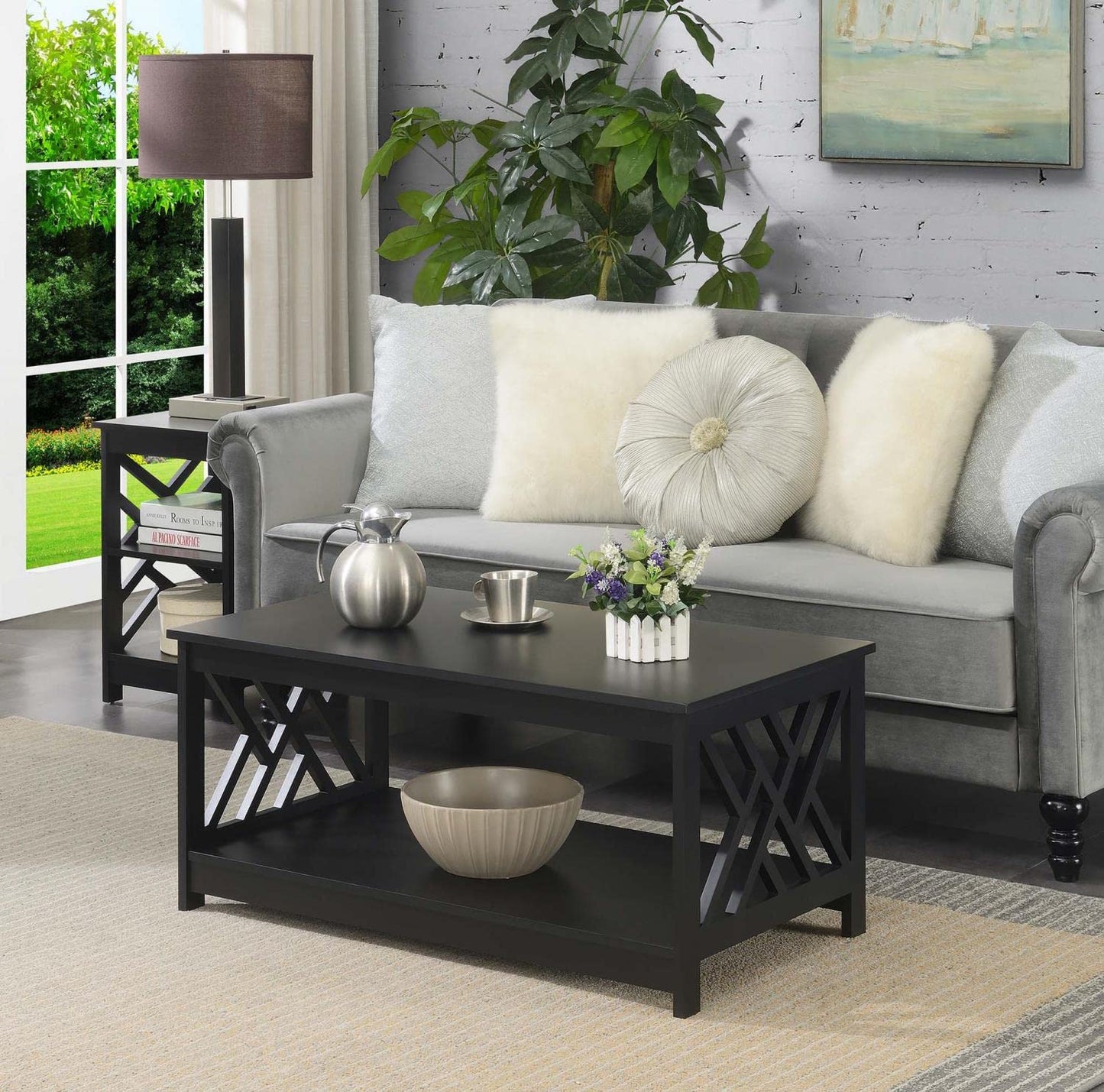 TABLE | Ergode Titan Coffee Table | Geometric Side Panels | Open-Concept Shelf | Durable MDF Construction | Non-Toxic Paint Finish | Titan Collection | casafoyer.myshopify.com