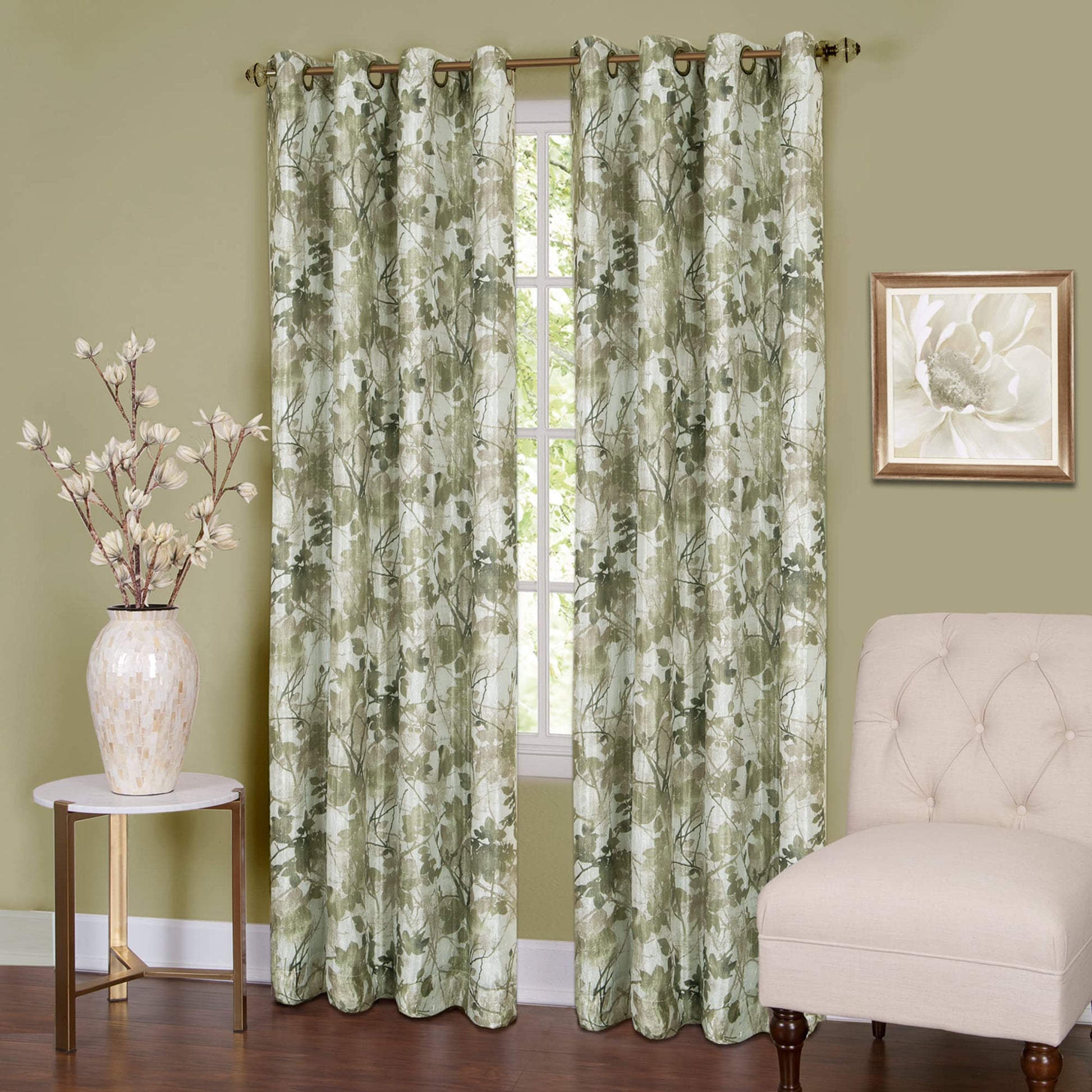 solar panels | CasaFoyer Tranquil Lined Grommet Panel | Blackout Window Curtain | Light Control | Machine Washable | Taylor Collection | 50x63 | Green | casafoyer.myshopify.com