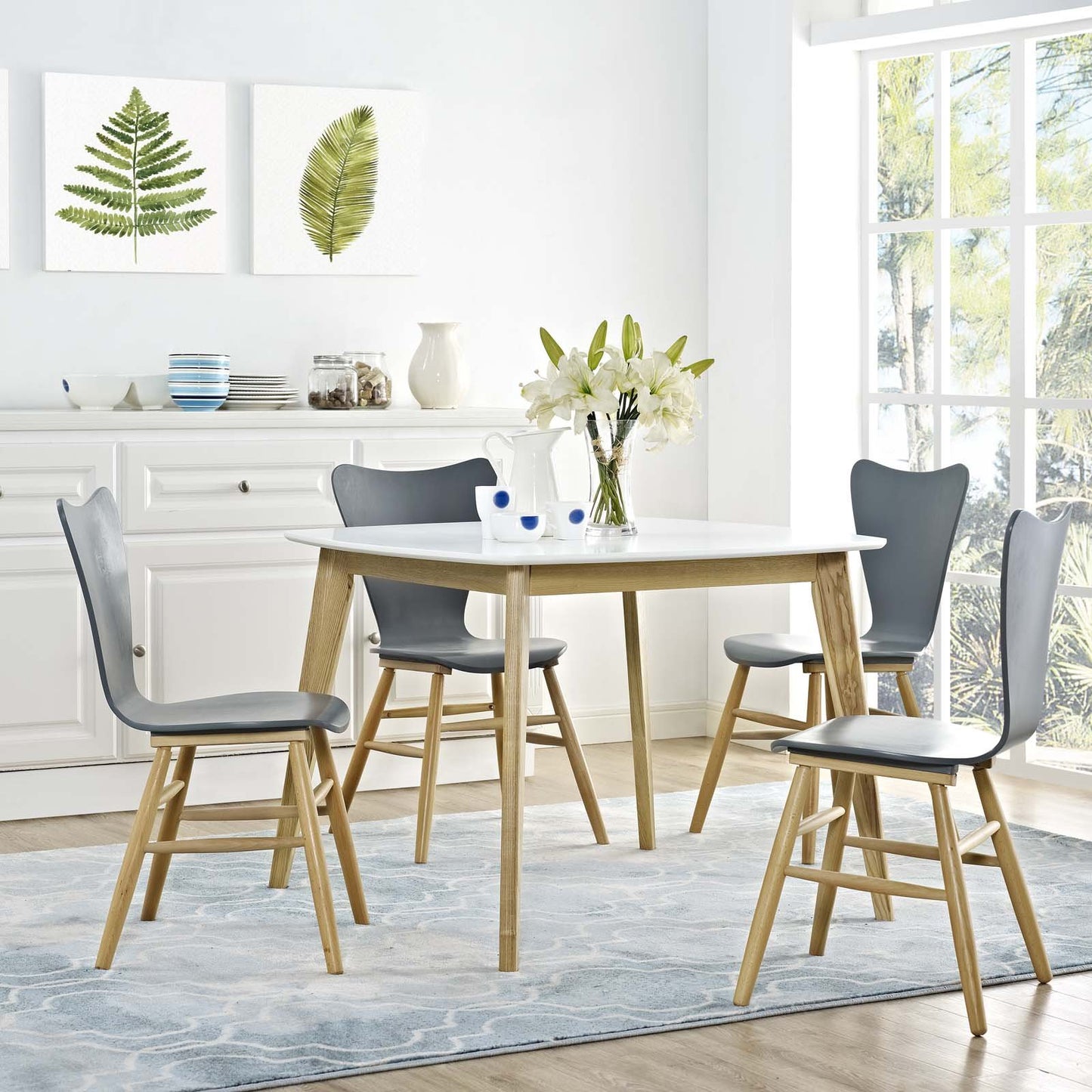 patio dining tables | CasaFoyer Stratum 40 Dining Table | Mid-Century Design | White Lacquer Top | Ashwood Legs | Minimalist Look | Versatile for Dining or Writing | casafoyer.myshopify.com