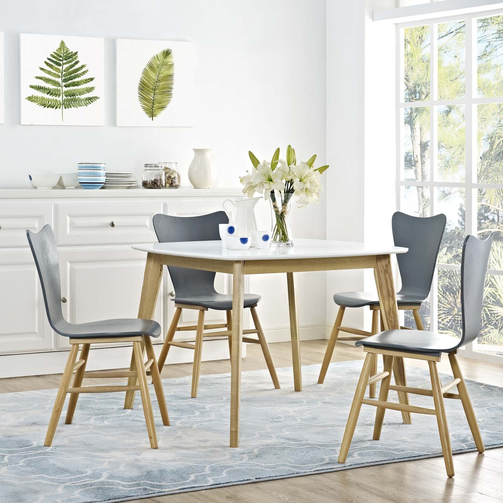 patio dining tables | CasaFoyer Stratum 40 Dining Table | Mid-Century Design | White Lacquer Top | Ashwood Legs | Minimalist Look | Versatile for Dining or Writing | casafoyer.myshopify.com