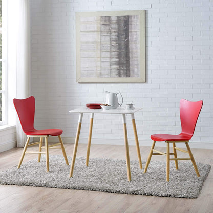 home office desk chairs | CasaFoyer Cascade Dining Chair | Mid-Century Modern Style | Contoured Seat & Flared Back | Painted Bentwood Construction | Natural Beechwood Legs | Supports up to 331 lbs | Versatile & Elegant Design | Set of 2 | casafoyer.myshopify.com
