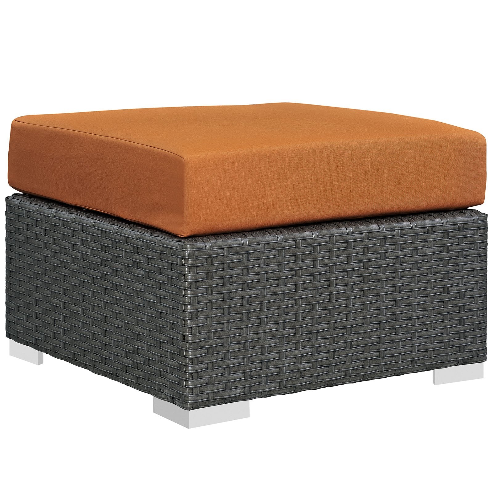 Ottoman | Sojourn Outdoor Patio Ottoman | Sturdy & Versatile | Sunbrella Cushions | UV Resistant | Powder-Coated Aluminum Frame | casafoyer.myshopify.com