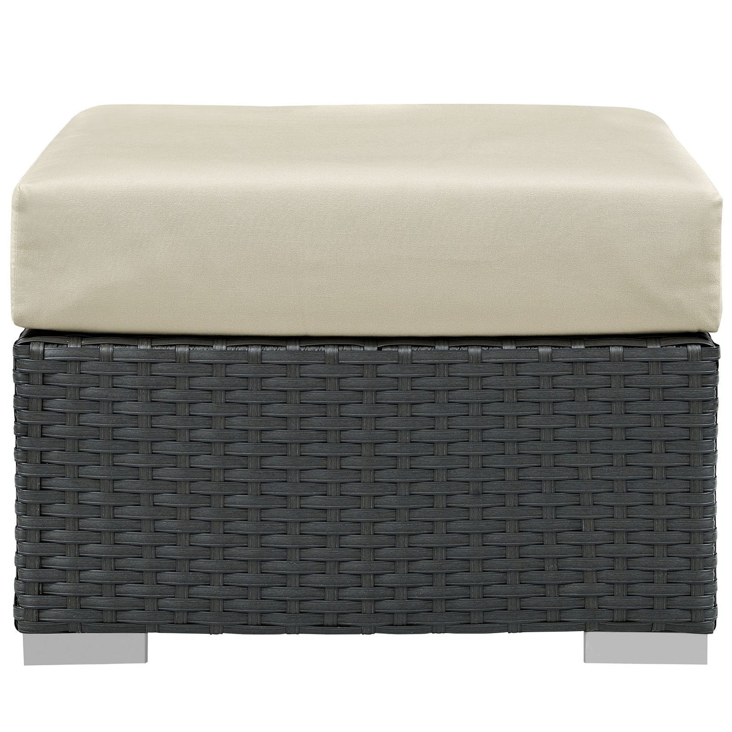 Ottoman | Sojourn Outdoor Patio Ottoman | Sturdy & Versatile | Sunbrella Fabric Cushions | UV Resistant | Powder-Coated Aluminum Frame | casafoyer.myshopify.com