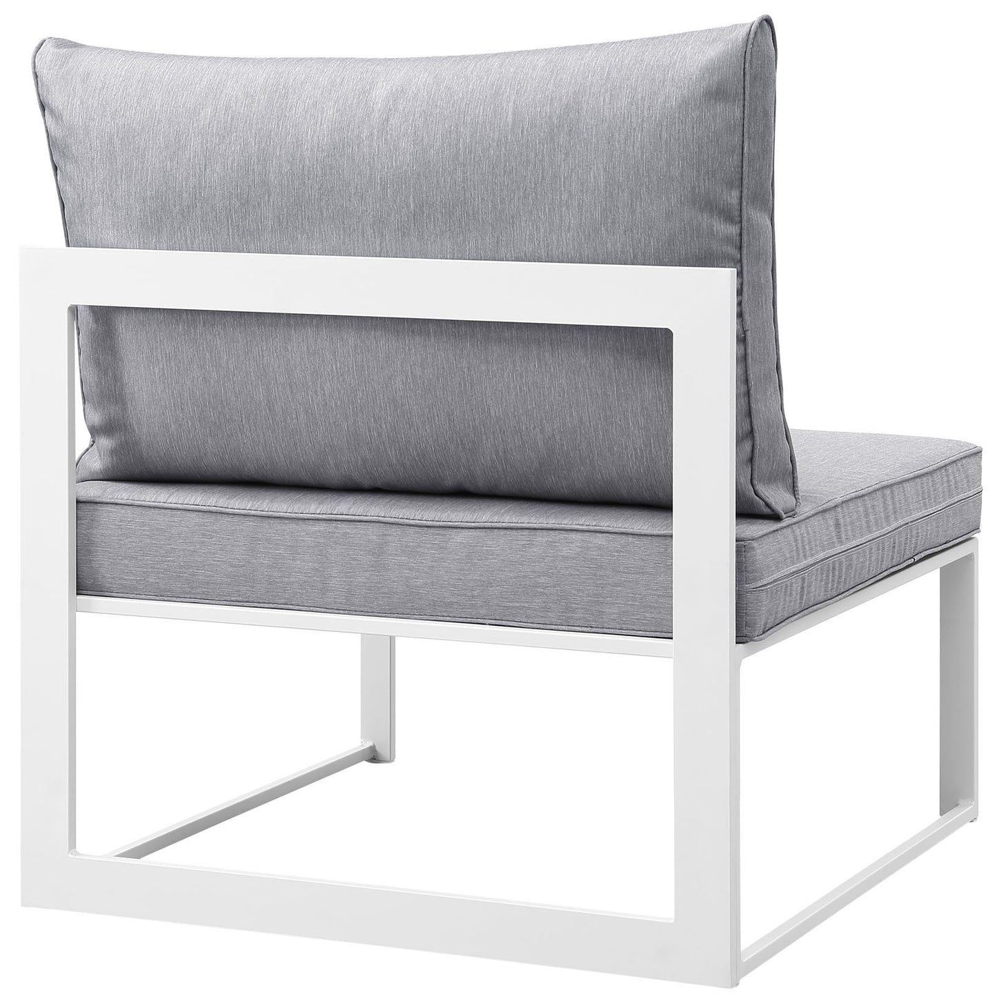Patio Furniture Sets | Fortuna Outdoor Patio Collection | 9-Piece Sectional Sofa Set | Contemporary Luxury | Durable Aluminum Frame | All-Weather Cushions | White Gray | casafoyer.myshopify.com
