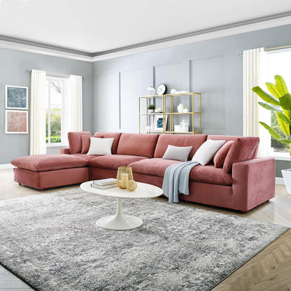 kitchen and dining room sets | CasaFoyer Commix Luxurious Sectional Sofa Set | Plush Comfort | Stain-Resistant Velvet | Solid Wood Construction | Includes Ottoman & Chairs | casafoyer.myshopify.com