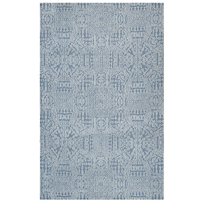 area rugs | CasaFoyer Javiera Contemporary Moroccan Area Rug | Soft Microfiber | Durable Jute Bottom | Stain-Resistant | Easy to Clean | 5x8 Ivory & Light Blue | casafoyer.myshopify.com