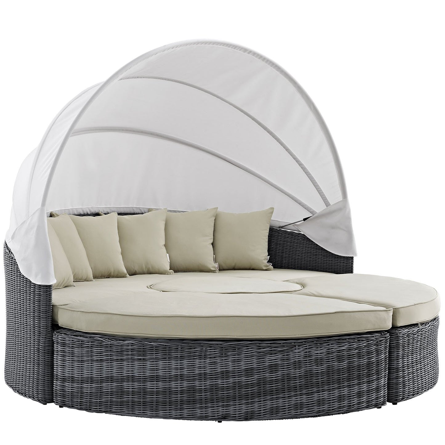 executive chairs | CasaFoyer Summon Outdoor Patio Sectional Daybed | Retractable Canopy | Antique Canvas Beige | casafoyer.myshopify.com