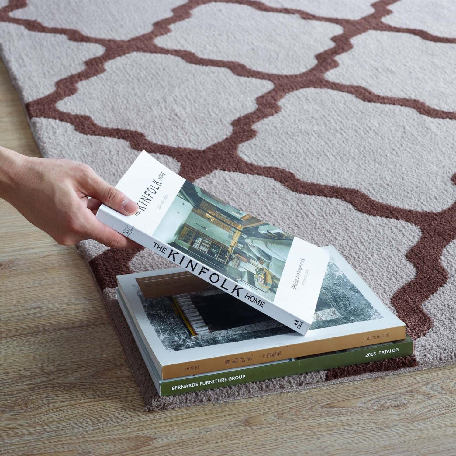 Carpet & Rugs | CasaFoyer Marja Moroccan Trellis Area Rug | Luxuriously Plush | Stain-Resistant | Durable | 5x8 Size | Brown and Gray | casafoyer.myshopify.com
