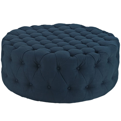 ottomans | CasaFoyer Amour Round Ottoman | Stylish, Chic, Tufted Design | Perfect for Home or Office | Azure | casafoyer.myshopify.com