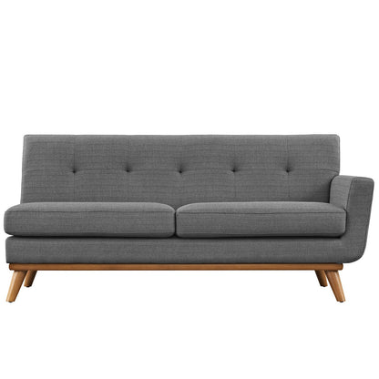 sofas | CasaFoyer Engage Right-Arm Plush Cushioned Loveseat - Gray | Sturdy Frame | Tufted Buttons | Ideal for Lounging & Conversations | casafoyer.myshopify.com