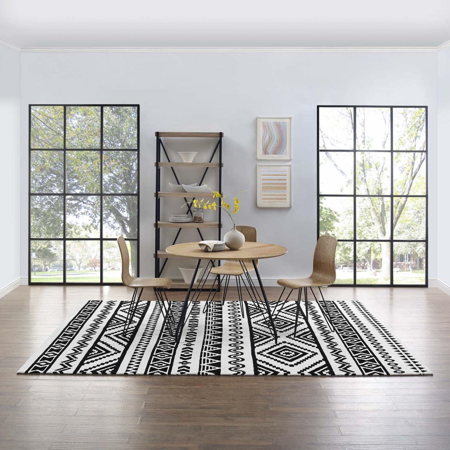 Carpet & Rugs | CasaFoyer Haku Geometric Moroccan Tribal Area Rug | Modern Design | Soft Polyester Microfiber | Durable Jute Bottom | Stain-Resistant | Non-Shedding | 8x10 Size | casafoyer.myshopify.com
