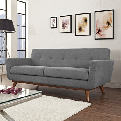 sofas | CasaFoyer Engage Loveseat | Gently Curved Design | Dual Cushions | Tufted Buttons | Sturdy Wood Legs | Plush Upholstery - Perfect for Lounging and Conversations | casafoyer.myshopify.com