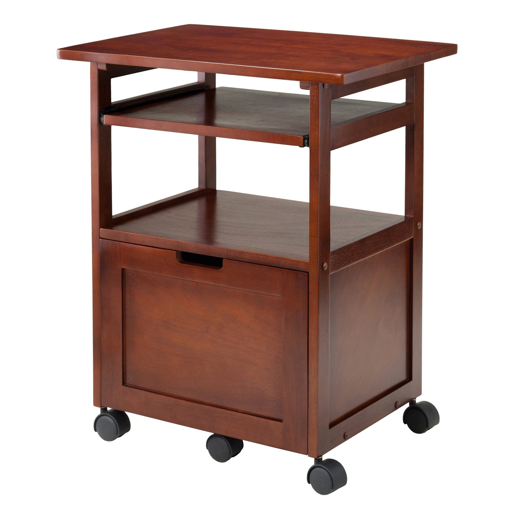 TABLE | Ergode Piper | Versatile Compact Work Cart/Storage Solution | Laptop Stand | Filing Cabinet | Shelf | Walnut Finish | casafoyer.myshopify.com