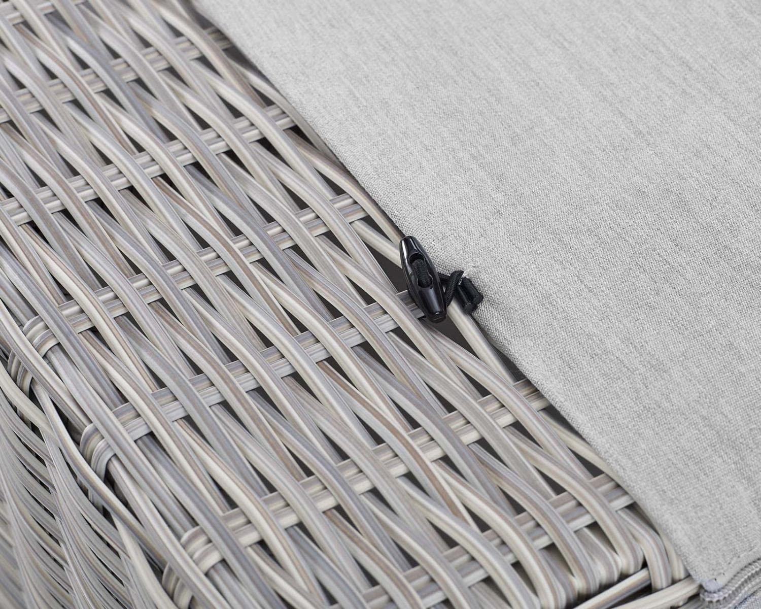 ottomans | CasaFoyer Conway Outdoor Patio Wicker Rattan Ottoman | Light Gray | UV-Resistant | Sturdy Frame | Water-Resistant Cushion | Trendy Design | Easy Assembly | casafoyer.myshopify.com
