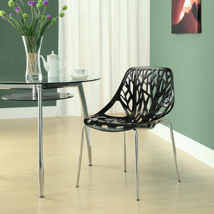 home office desk chairs | CasaFoyer Captivating Stencil Dining Chair | Enchanting Journey | White | casafoyer.myshopify.com