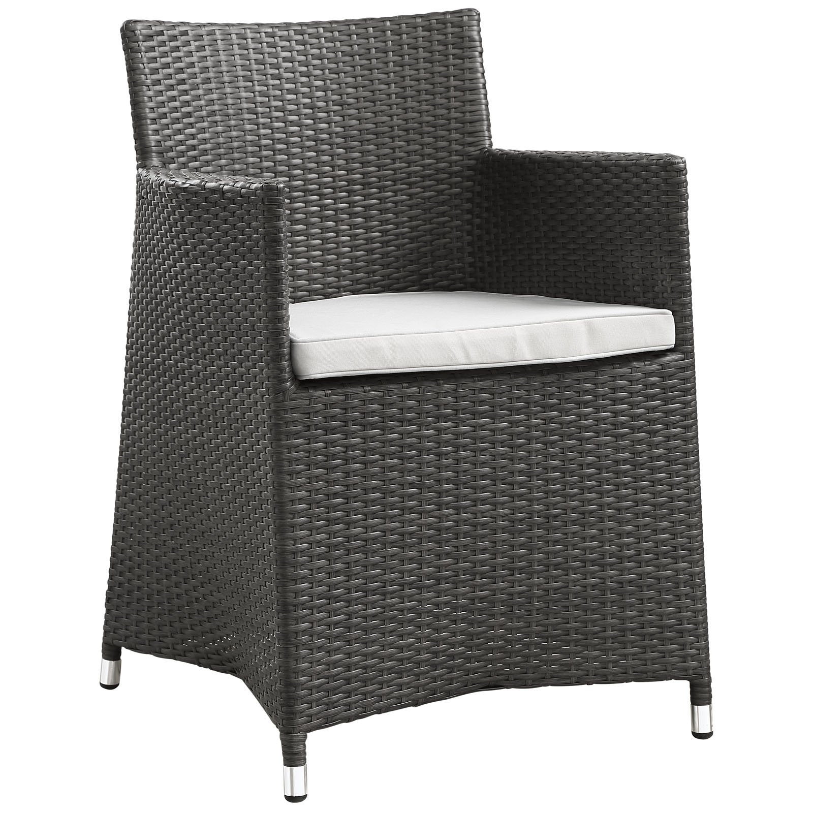 Sofa & chair Sets | Junction Outdoor Patio Dining Arm Chair Set | Synthetic Rattan Weave | All-Weather Cushion | Powder-Coated Aluminum Frame | Set of 2 | casafoyer.myshopify.com