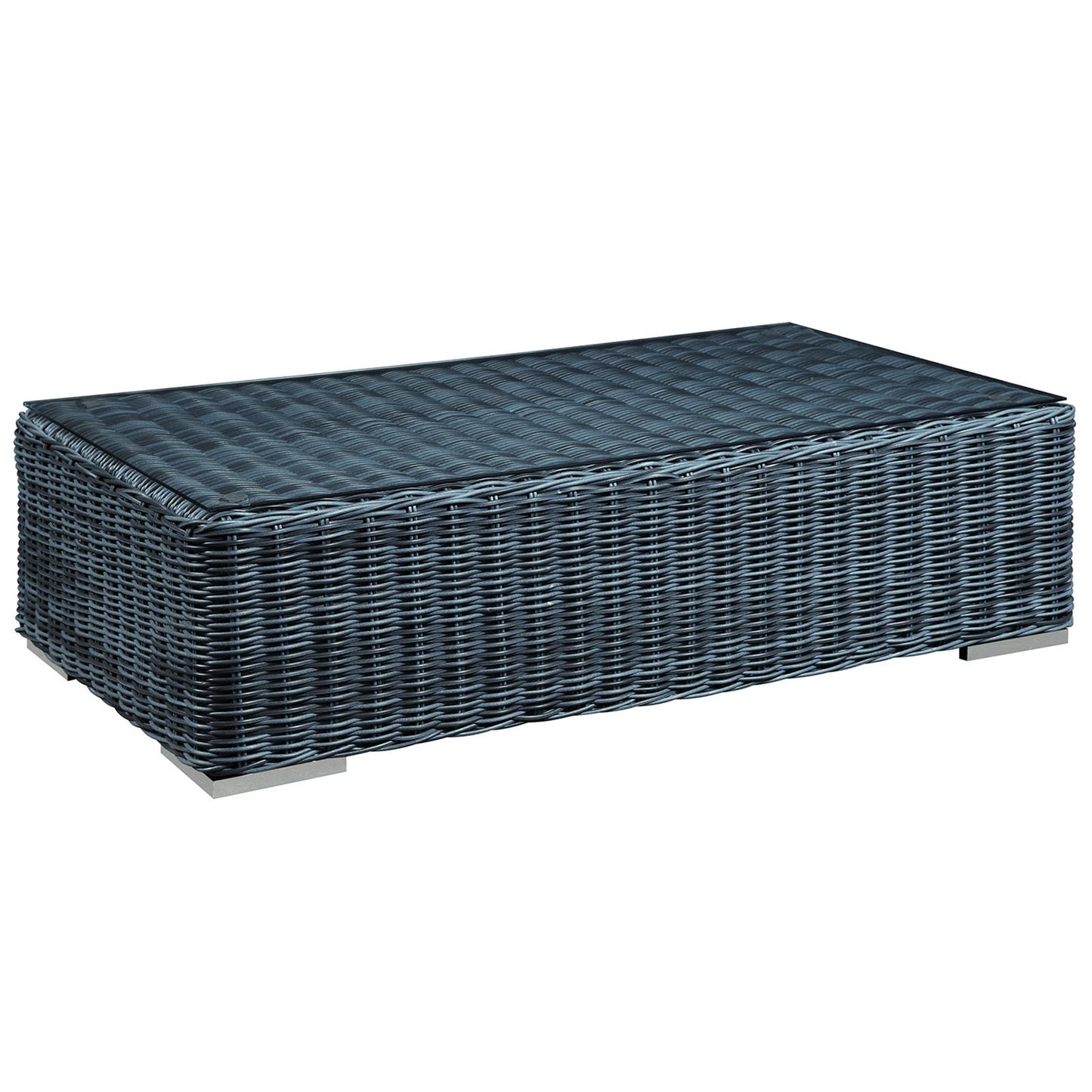 Patio Furniture Sets | Summon Outdoor Patio Coffee Table | Ultimate Comfort & Quality | Durable UV-Resistant Rattan Weave | Powder-Coated Aluminum Frame | Sleek Contemporary Design | Ideal for Patio, Backyard, Poolside Gathering | casafoyer.myshopify.com
