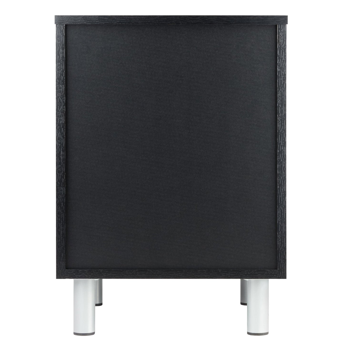 TABLE | CasaFoyer  | Sleek Black Nightstand | 3 Drawers | Ample Storage Space | Metal Accents | 15.75W x 16.1D x 22H | casafoyer.myshopify.com