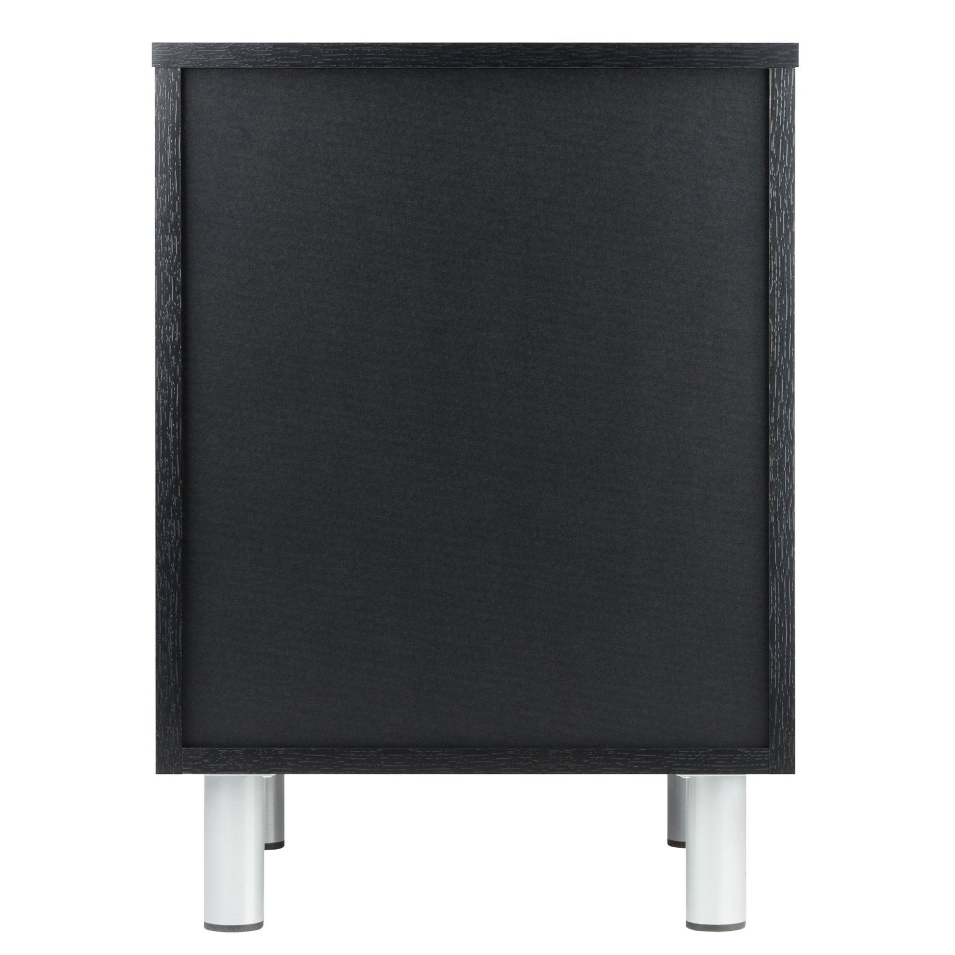 TABLE | CasaFoyer  | Sleek Black Nightstand | 3 Drawers | Ample Storage Space | Metal Accents | 15.75W x 16.1D x 22H | casafoyer.myshopify.com
