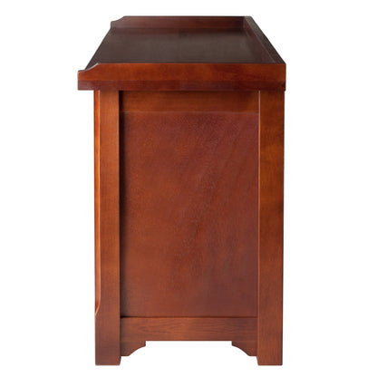 BENCH | Ergode  Wood Milan Verona Set | Storage Bench with 3 Foldable Baskets | Versatile & Sturdy Design | Walnut Finish | Easy Assembly | 40 W x 14.2 D x 22 H | casafoyer.myshopify.com