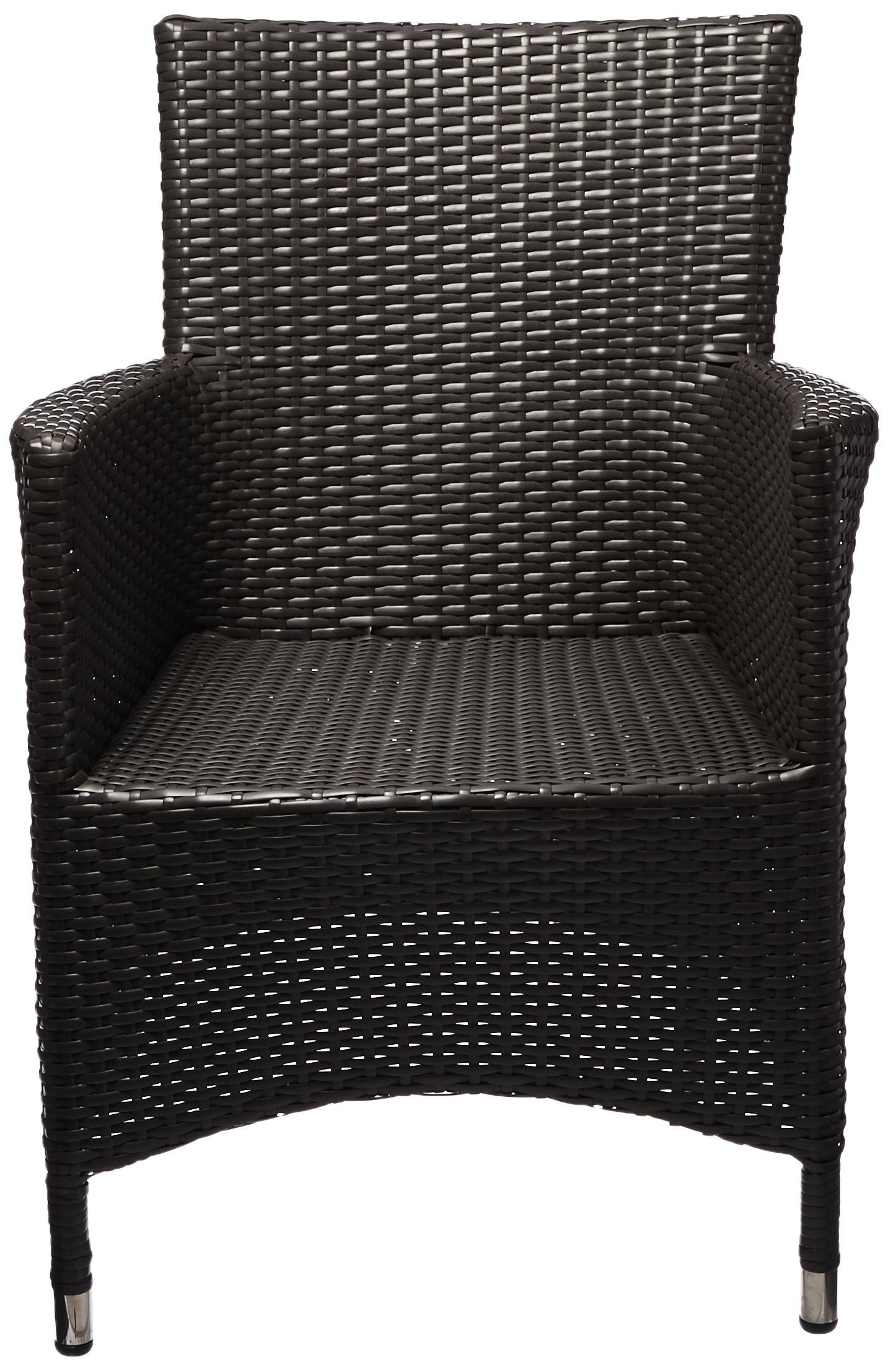 Patio Furniture Sets | Convene Outdoor Sectional Dining Armchair | Synthetic Rattan | Weather-Resistant Cushions | Aluminum Frame | Patio, Backyard, Poolside | casafoyer.myshopify.com