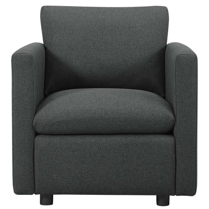 home office desk chairs | CasaFoyer Activate | Modern Upholstered Armchair | Versatile Design for Lounging | Family Rooms, Apartments, Offices | Dense Foam Padding | Soft Polyester Fabric | Sleek Black Wood Legs | Easy Assembly | Compact Shipping | 441 lbs Weight Capacity | casafoyer.myshopify.com