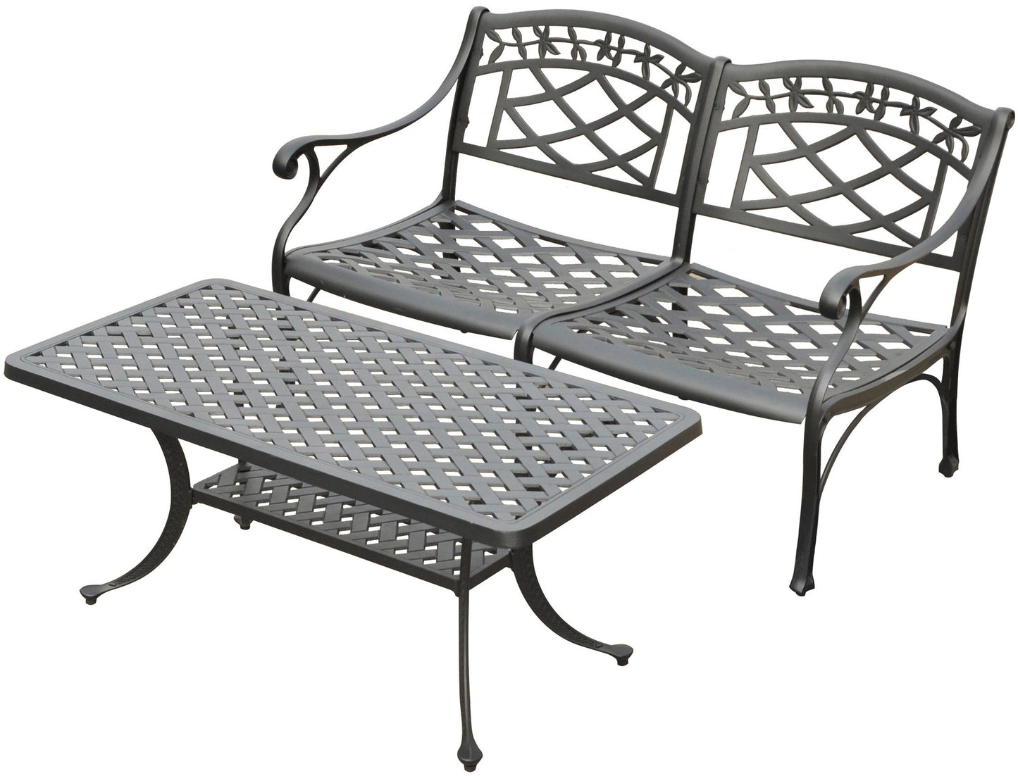 Patio Furniture Sets | Ultimate Comfort | Durable Aluminum Outdoor Conversation Seating Set | Charcoal Black Finish | Tranquil Oasis | casafoyer.myshopify.com