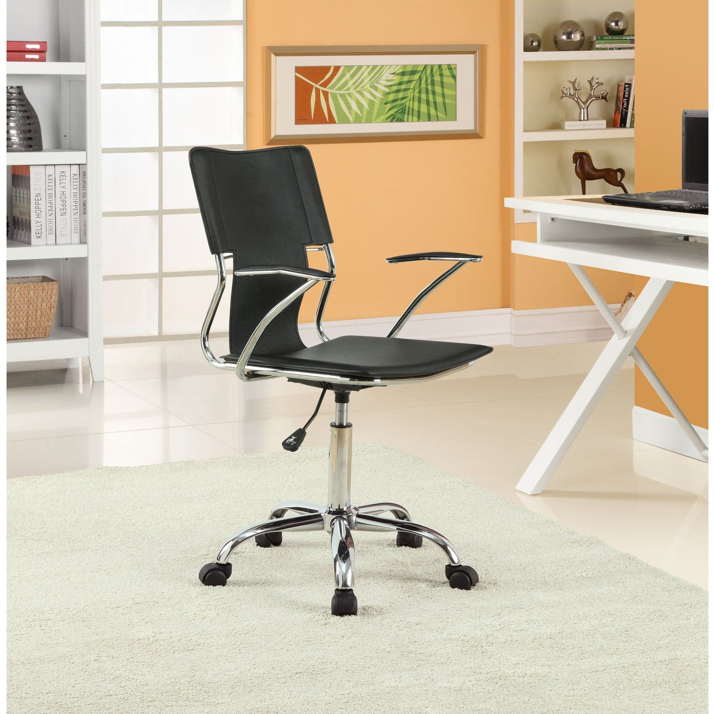 home office desk chairs | CasaFoyer Propel Office Chair | Sleek Design for Enhanced Productivity | Padded Armrests | Chrome-Plated Steel Frame | Customizable Back Angle | Black | casafoyer.myshopify.com