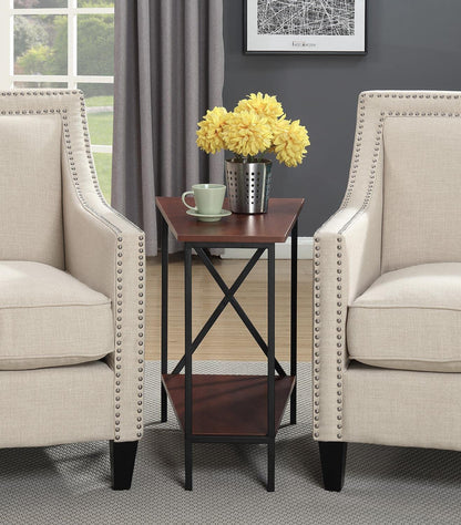 TABLE | Tucson Wedge End Table with Shelf | Space-Saving Design | Sturdy Metal Frame | Contemporary Aesthetic | Perfect Addition to Your Home | casafoyer.myshopify.com