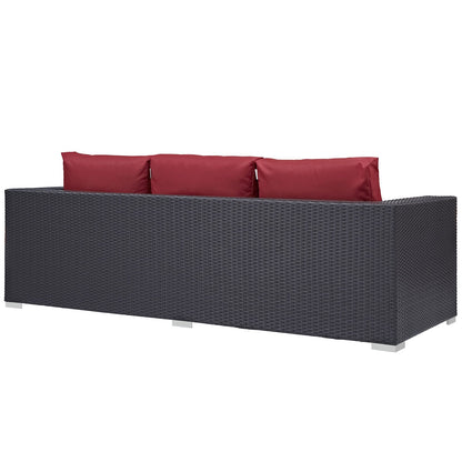 Patio Furniture Sets | Convene Outdoor Sectional Sofa Set | Durable Rattan Weave | Weather-Resistant Cushions | Ideal for Patio, Backyard, Poolside Gathering | casafoyer.myshopify.com
