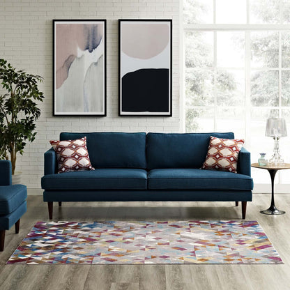 area rugs | CasaFoyer Lavendula Triangle Mosaic Area Rug | Geometric Design | Durable Polypropylene | Rubber Backing | Vibrant Triangle Pattern | Low Pile Weave | Stain-Resistant | Easy to Clean | 5x8 | Multicolored | casafoyer.myshopify.com