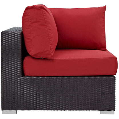 Patio Furniture Sets | Convene Outdoor Sectional Corner Chair | Durable Rattan & Aluminum Frame | All-Weather Cushions | Ideal for Patio, Backyard, Poolside | casafoyer.myshopify.com