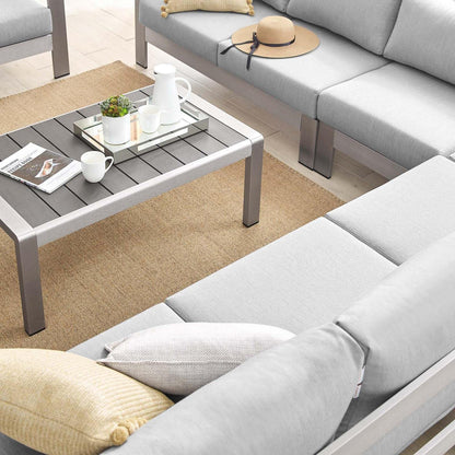 sofas | CasaFoyer Shore Outdoor Patio Aluminum 6 Piece Sectional Sofa Set | Weatherproof | Sunbrella Fabric | Stylish & Comfortable | casafoyer.myshopify.com
