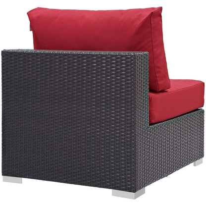 executive chairs | Convene Outdoor Sectional Armless Patio Chair | Durable Rattan Weave | All-Weather Cushions | Versatile Design | Enhance Your Outdoor Experience | casafoyer.myshopify.com