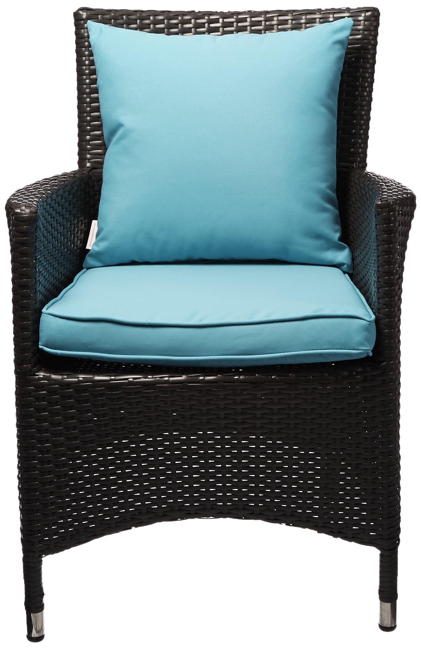 Patio Furniture Sets | Convene Outdoor Sectional Dining Armchair | Synthetic Rattan | Powder-Coated Aluminum Frame | Weather-Resistant Cushions | Patio, Backyard, Poolside | casafoyer.myshopify.com