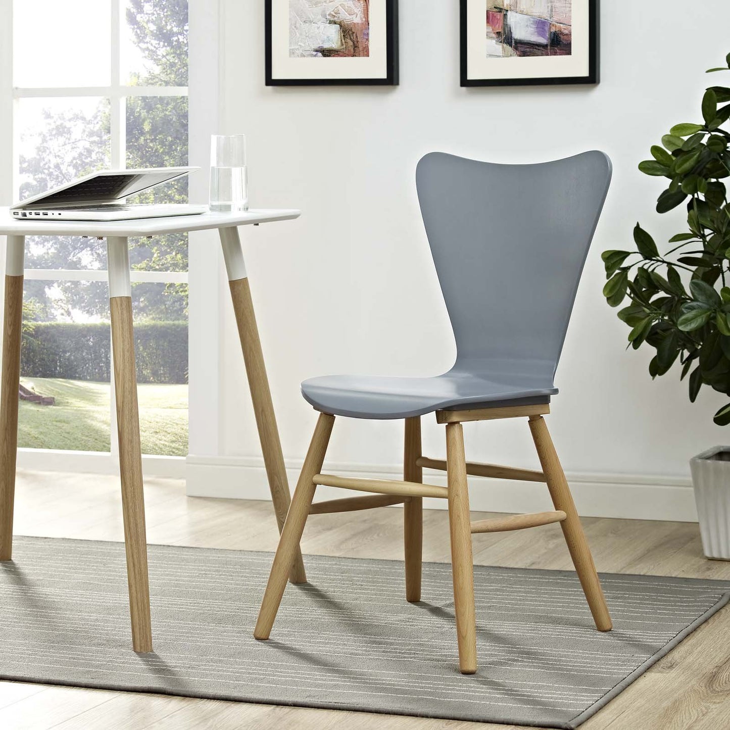home office desk chairs | CasaFoyer Cascade Dining Chair | Mid-Century Modern Design | Contoured Seat | Flared Back | Beechwood Legs | 331lb Weight Capacity | Versatile for Any Decor Style | casafoyer.myshopify.com