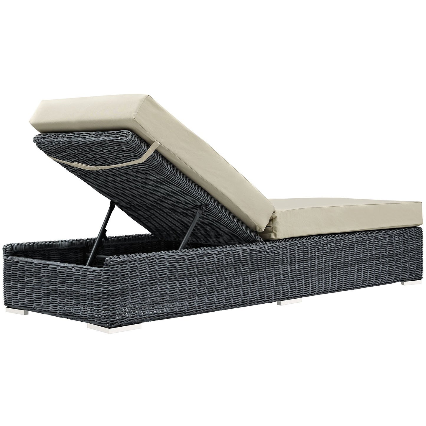 Patio Furniture Sets | Summon Outdoor Patio Chaise Lounge | Two-Tone Rattan | Sunbrella Cushions | UV Protection | Aluminum Frame | Avant-Garde Luxury | casafoyer.myshopify.com