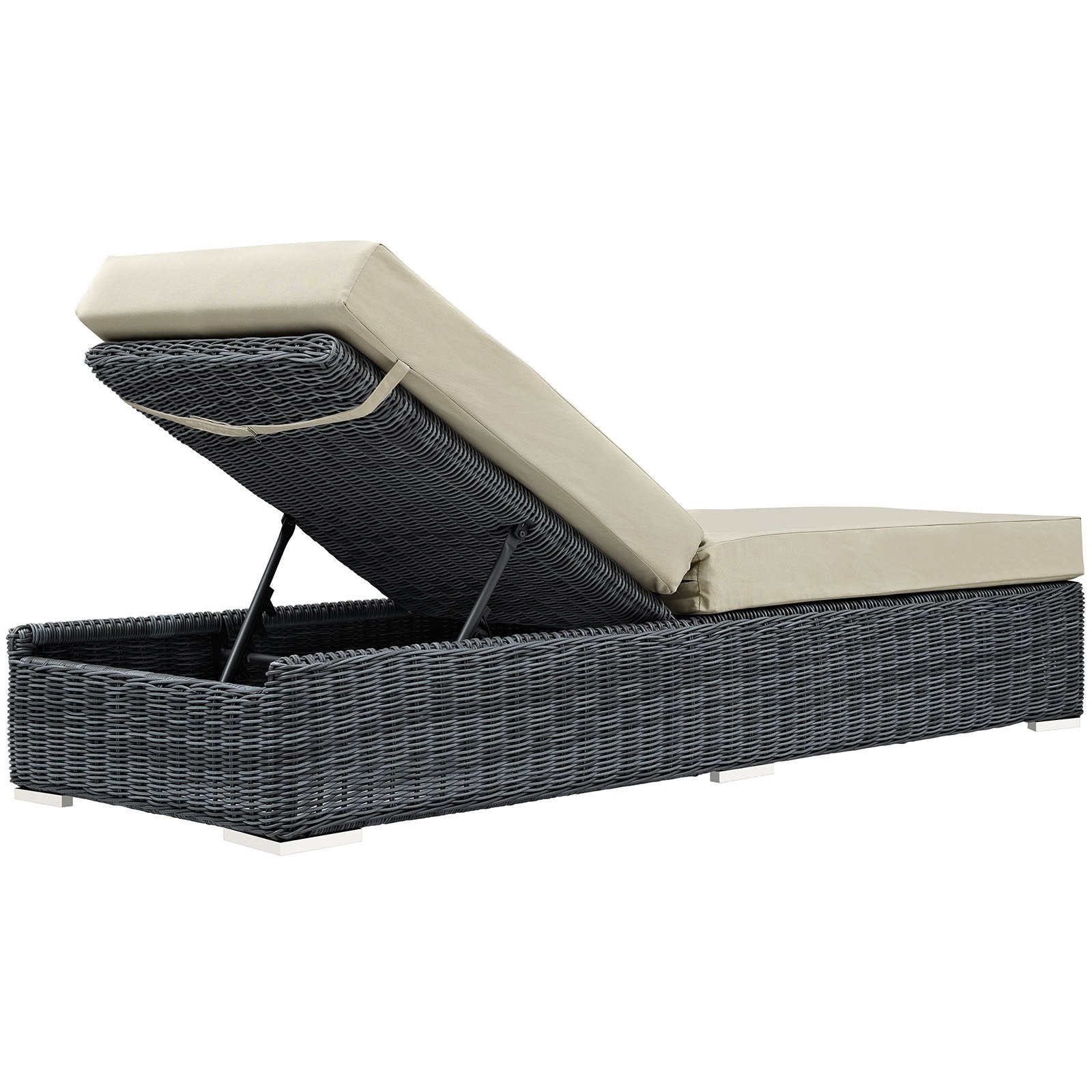 Patio Furniture Sets | Summon Outdoor Patio Chaise Lounge | Two-Tone Rattan | Sunbrella Cushions | UV Protection | Aluminum Frame | Avant-Garde Luxury | casafoyer.myshopify.com