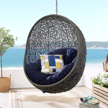 porch swings | Ergode Hide Swing Chair | Synthetic Rattan | Sunbrella Cushion | Outdoor/Indoor Lounge Furniture | casafoyer.myshopify.com