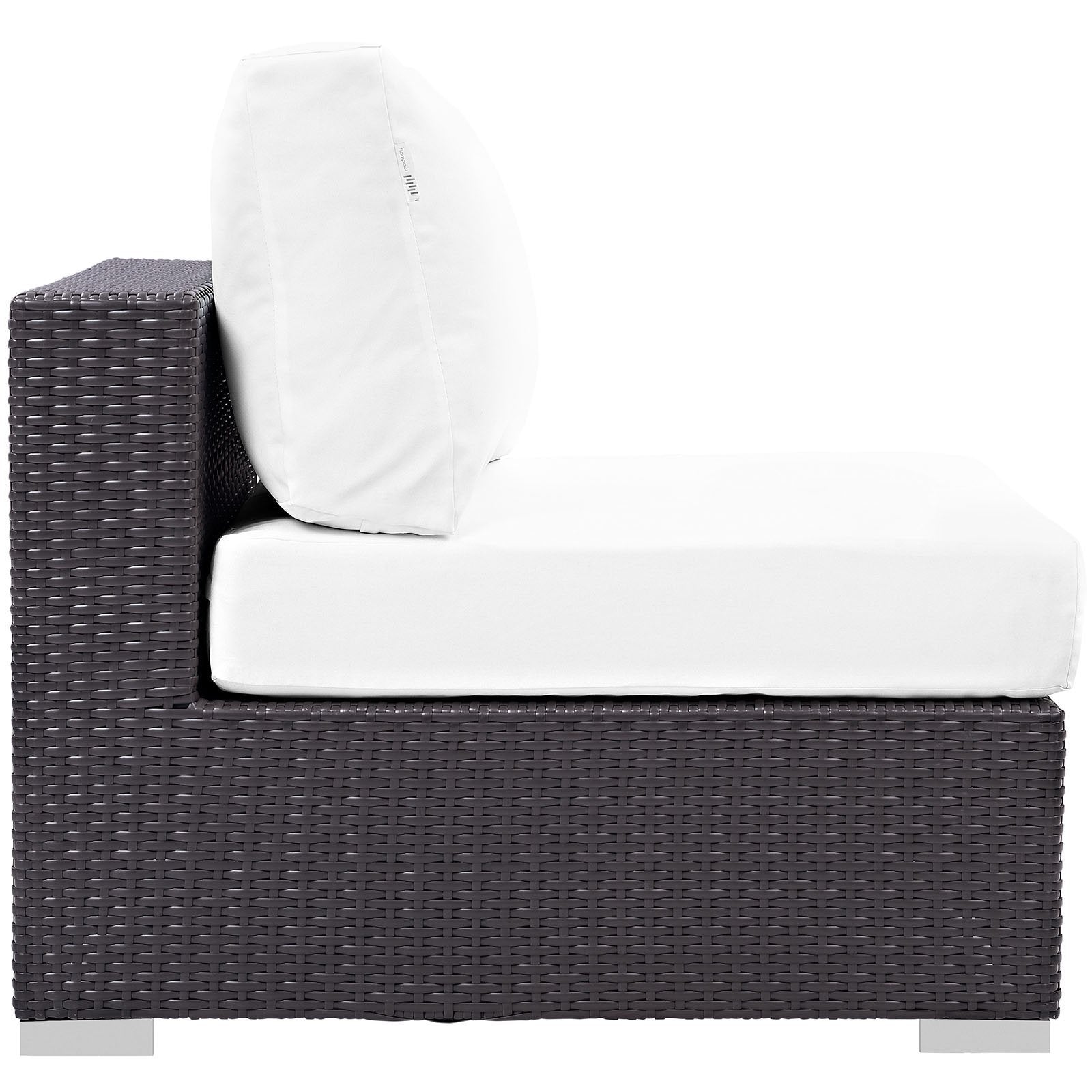 Patio Furniture Sets | Convene Outdoor Sectional Armless Patio Chair | Durable Rattan Weave | All-Weather Cushions | Versatile Design | casafoyer.myshopify.com