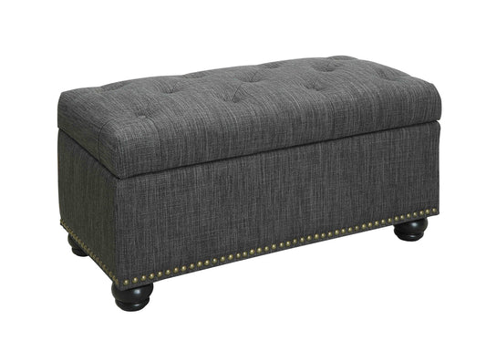 Ottoman | Designs4Comfort 7th Avenue Storage Ottoman | Nailhead Beaded Trim | Stylish Bench & Convenient Storage | Lift Lid for Organized Belongings | Versatile Design for Interior Decor | casafoyer.myshopify.com