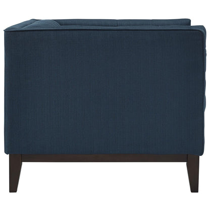 home office desk chairs | CasaFoyer Serve Armchair | Tufted Buttons | Polyester Upholstery | Comfortable Foam Cushioning | Walnut Stained Legs | Ideal for Living Rooms & Reception Areas | casafoyer.myshopify.com